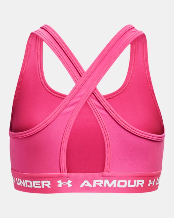 Mädchen UA Crossback Sport-BH, Pink, pdpMainDesktop image number 1